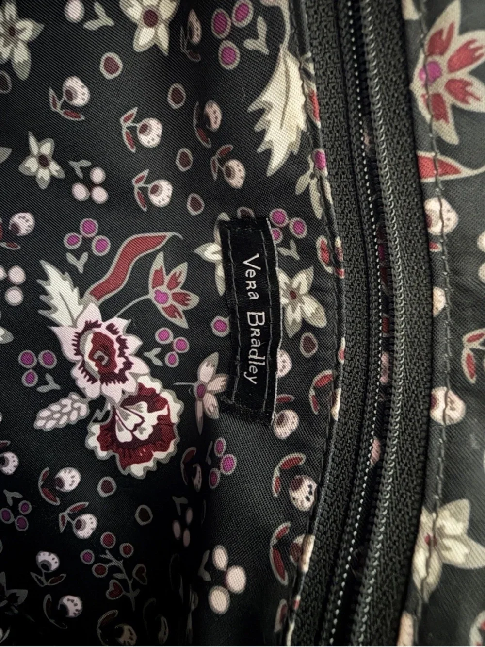Vera Bradley Little Hipster Black Crossbody Microfiber Classic